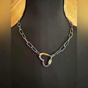 Mystic Heart Lock Chain Necklace - Women Jewelry
